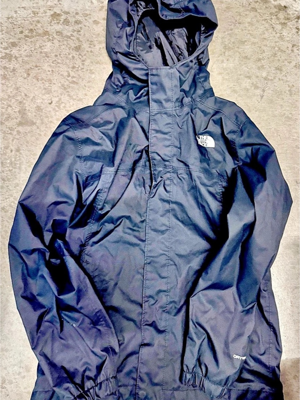 The North Face Youth Antora Rain Jacket Hooded Windbreaker Black